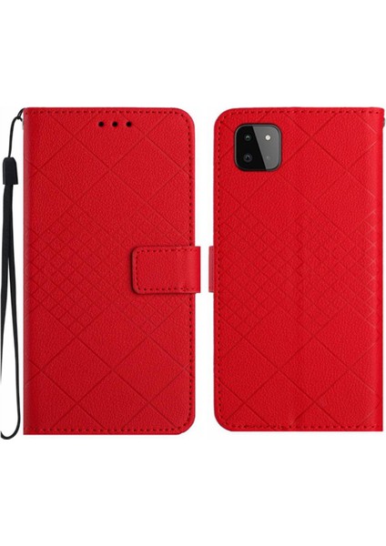 Samsung Galaxy A22 5g Manyetik Kapak Için Flip Case Cüzdan Pu Deri Kart (Yurt Dışından)