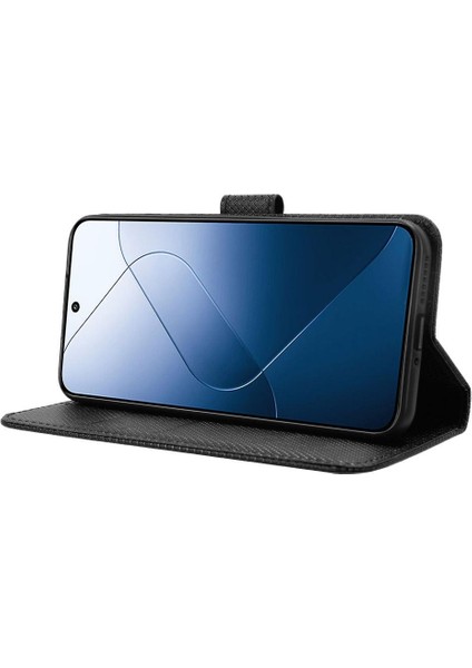 Xiaomi 14 Pro 5g Kickstand Kapak Manyetik Cüzdan Kart Tutucu (Yurt Dışından)