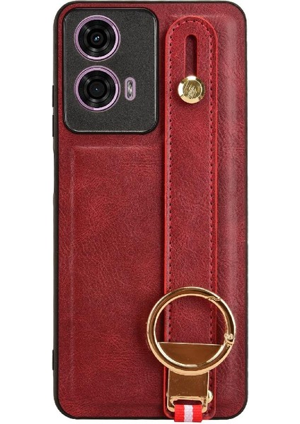 Motorola Moto G04/G24 Premium Pu Deri Bilek Kayışı Kolaylık (Yurt Dışından)
