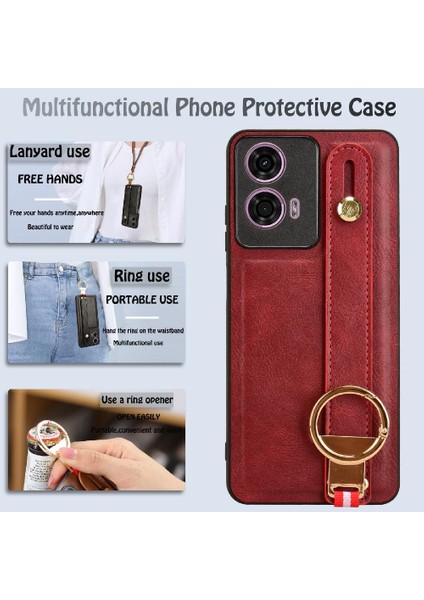 Motorola Moto G04/G24 Premium Pu Deri Bilek Kayışı Kolaylık (Yurt Dışından) fırsatları
