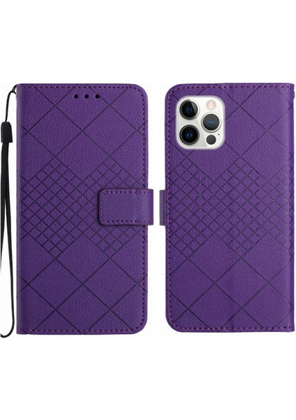 IPhone 13 Için Flip Case Pro Manyetik Kapak Cüzdan Pu Deri El ile (Yurt Dışından)