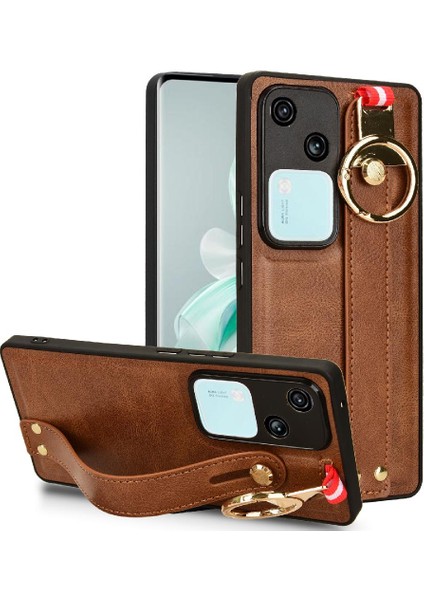 Vivo V23 5g Premium Pu Deri Bilek Kayışı Kolaylık Için Kılıf (Yurt Dışından)