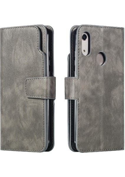 Huawei Y6 2019 Cüzdan Manyetik 9 Kart Yuvaları Pu Deri Kickstand (Yurt Dışından)