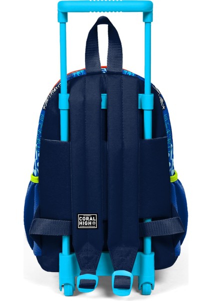 Minik Yuva Çekçekli Sırt Çantası Saks Grafiti Desenli Iki Bölmeli 24067 fırsatları