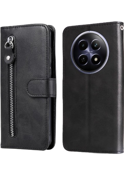 Realme 12 5g Fermuar Koruyucu Kapak Deri Kart Yuvası Sahipleri Için Kılıf (Yurt Dışından)