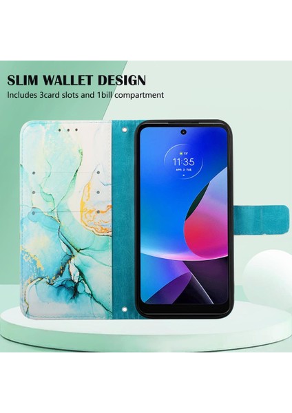 Motorola Moto G Oynamak Için Kılıf 4g 2024 Pu Deri Cüzdan Mermer Desen (Yurt Dışından) modelleri