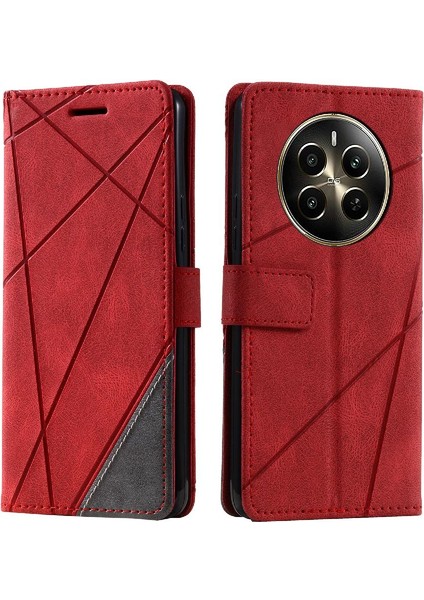 Realme 12 /realme 12 Artı Cüzdan Flip Folio Kart Tutucu Kickstand (Yurt Dışından)