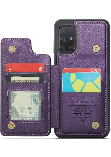 Samsung Galaxy A51 4g Ince Darbeye Vaka Kart Pu Için Caseme Cüzdan Kılıf (Yurt Dışından)