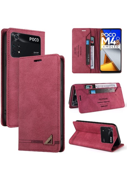 Poco M4 Pro 4g Için Iki Kart Yuvaları Kickstand Premium Deri Kılıf (Yurt Dışından)