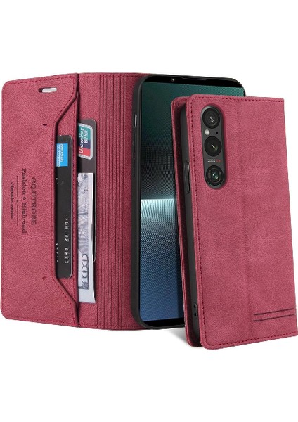 Sony Xperia 1V Premium Deri Iki Kart Yuvaları Premium Deri (Yurt Dışından)