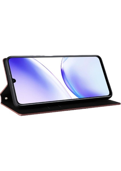 Realme C51 4g Kart Yuvaları Tutucu Manyetik Kapatma 3D Desen Pu (Yurt Dışından)