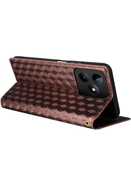 Realme C51 4g Kart Yuvaları Tutucu Manyetik Kapatma 3D Desen Pu (Yurt Dışından)