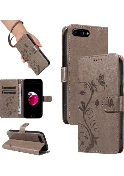 IPhone 6 Için Kılıf Artı/6s Artı Yüksek Kaliteli Deri Kabartmalı Kelebek (Yurt Dışından)