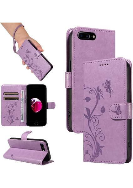 IPhone 6 Için Kılıf Artı/6s Artı Yüksek Kaliteli Deri Kabartmalı Kelebek (Yurt Dışından)