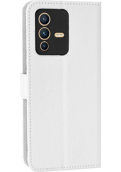 Vivo V23 5g Için Kılıf Kapak Kart Tutucu Kickstand Manyetik Cüzdan (Yurt Dışından)