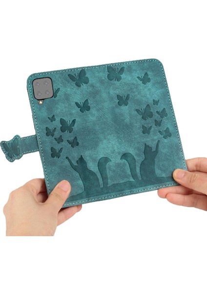 Samsung Galaxy Case 5g Için Kılıf Cüzdan Kılıf Flip Folio Kabartmalı Kelebek (Yurt Dışından)