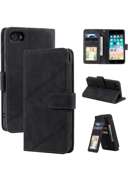IPhone 7/8 Için Kılıf Manyetik Bileklik Cüzdan Flip Folio Kart Tutucu Pu (Yurt Dışından)