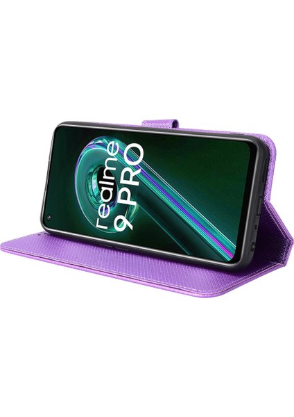 Realme 9 Pro Kickstand Kart Tutucu Manyetik Cüzdan Kapak Için Kılıf (Yurt Dışından)