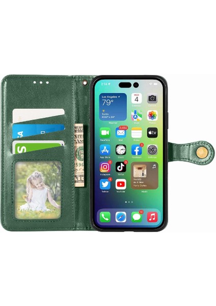 IPhone 14 Için Kılıf Pro Zarif Iş Moda Tasarım Cüzdan Fonksiyonu (Yurt Dışından)