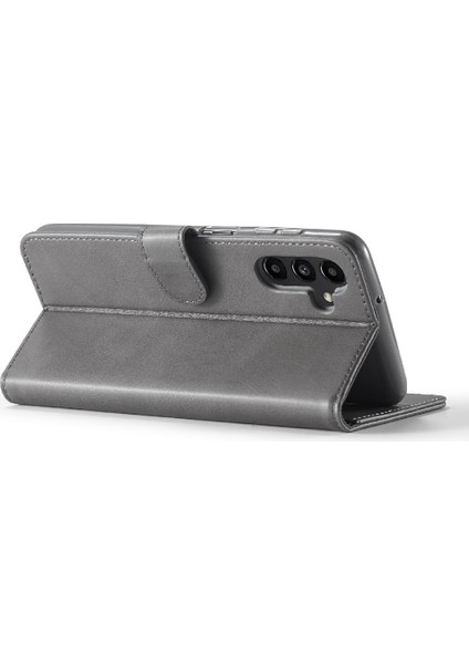 Samsung Galaxy Holder 5g Için Tutucu ile Buzağı Doku Yatay Kapak (Yurt Dışından)