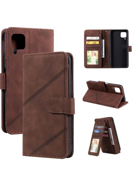 Huawei P40 Lite Için Kılıf Cüzdan Flip Folio Pu Deri Kart Tutucu Manyetik (Yurt Dışından)