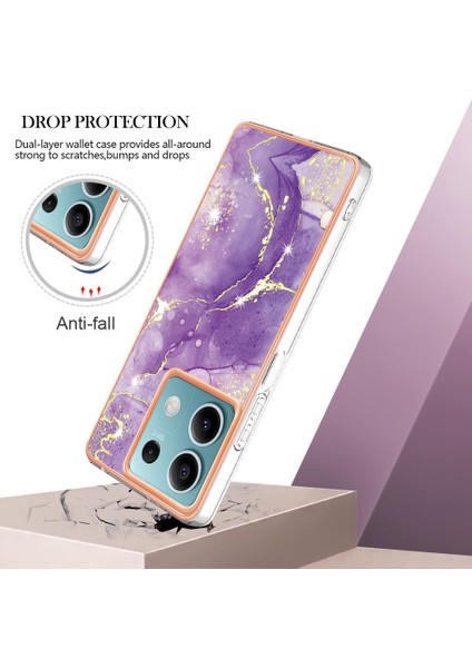 Redmi Için Not 13 5g Ince Tpu Yumuşak Tampon Mermer Desen (Yurt Dışından) modelleri