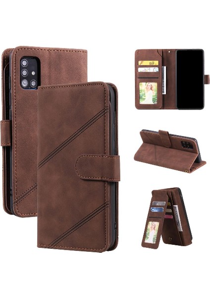 Samsung Galaxy A71 4g Için Kılıf Cüzdan Flip Folio Pu Deri Manyetik Kart (Yurt Dışından)