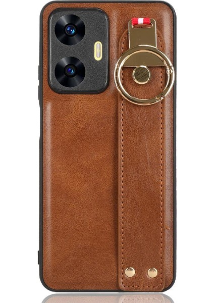 Realme C55 Uyumluluk Premium Pu Deri Kolaylık Bilek Için Kılıf (Yurt Dışından)