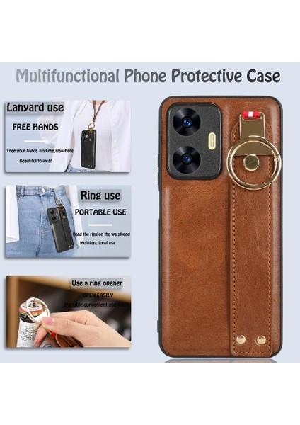 Realme C55 Uyumluluk Premium Pu Deri Kolaylık Bilek Için Kılıf (Yurt Dışından) fiyatları