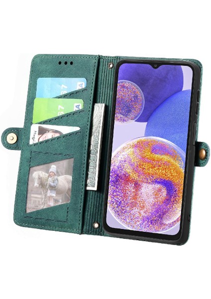 SZY Mall Samsung Galaxy A23 5g Için Flip Case Basit Iş Darbeye Deri (Yurt Dışından)