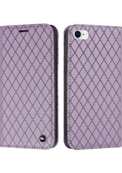 IPhone 7/8 Için Kılıf Cüzdan Manyetik Kabuk Çevirme Kartvizit Yuvaları Tutucu (Yurt Dışından)