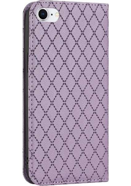 IPhone 7/8 Için Kılıf Cüzdan Manyetik Kabuk Çevirme Kartvizit Yuvaları Tutucu (Yurt Dışından)
