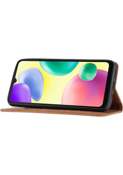 Redmi 10A/9C Kredi Kartı Tutucu El Cüzdan Flip Folio Pu (Yurt Dışından)