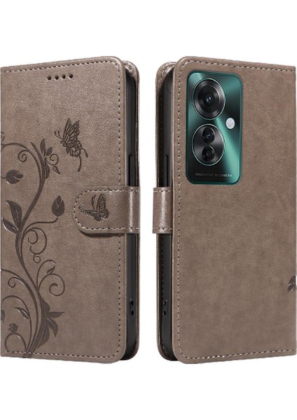 Oppo Oppo 11F 5g Için Flip Case ve El Kayışı Cüzdan Telefon ile Kart Yuvası (Yurt Dışından)