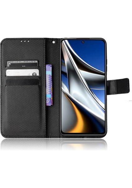 Poco M4 Pro 4g Manyetik Cüzdan Kart Tutucu Kickstand Kapak (Yurt Dışından)