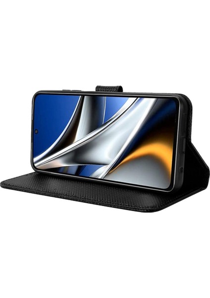 Poco M4 Pro 4g Manyetik Cüzdan Kart Tutucu Kickstand Kapak (Yurt Dışından)