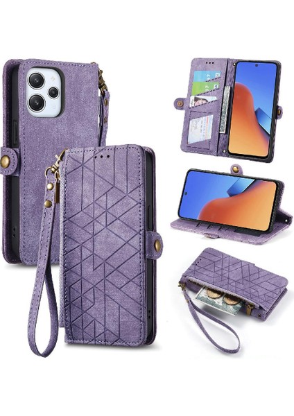 Redmi 12 Için Flip Case Deri Kılıf Darbeye Basit Iş (Yurt Dışından) modelleri