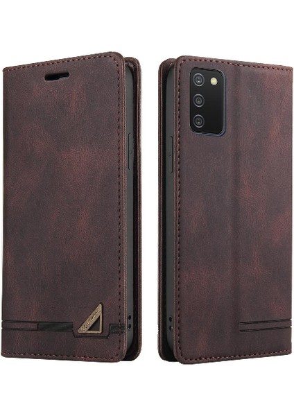 Samsung Galaxy A02S Iki Kart Yuvaları Premium Deri Kickstand (Yurt Dışından)