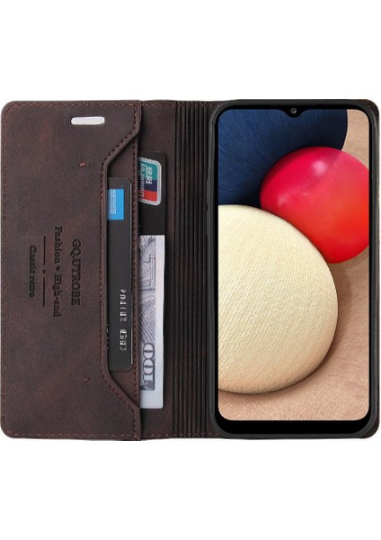 Samsung Galaxy A02S Iki Kart Yuvaları Premium Deri Kickstand (Yurt Dışından) indirimleri