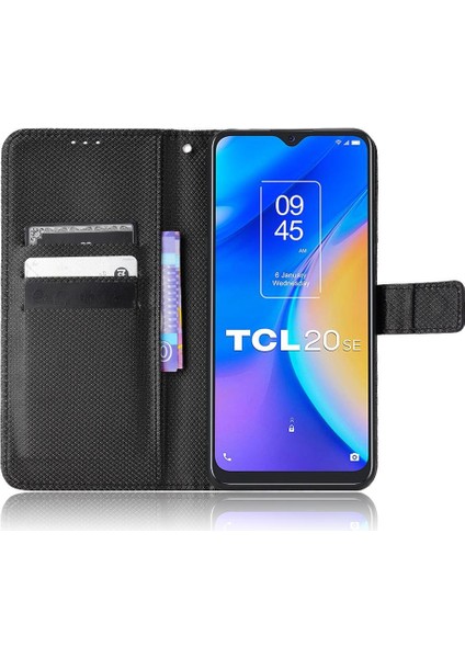 Tcl 20SE Kart Tutucu Kickstand Kapak Manyetik Cüzdan Için Kılıf (Yurt Dışından)