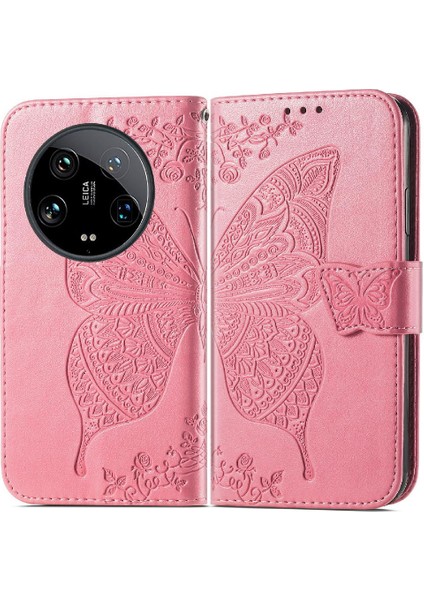 Xiaomi 14 Ultra Kanat Çok Renkli Iş Cüzdan Kelebek (Yurt Dışından)