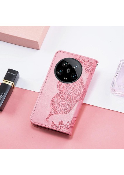Xiaomi 14 Ultra Kanat Çok Renkli Iş Cüzdan Kelebek (Yurt Dışından)