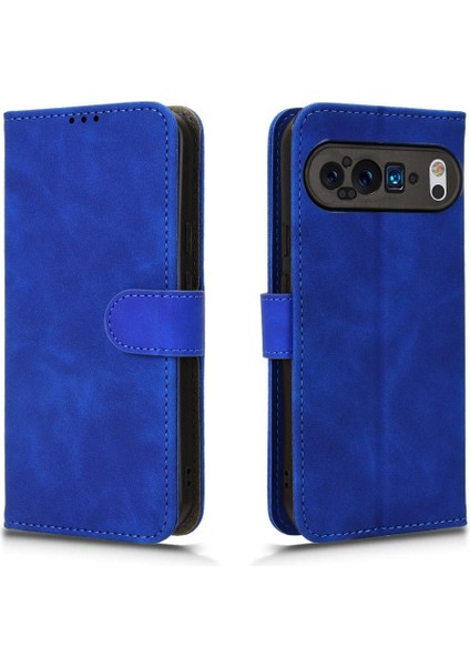 Kart Tutucu Kickstand Deri Folio Flip ile Google Pixel 9 Pro Için Kılıf (Yurt Dışından)