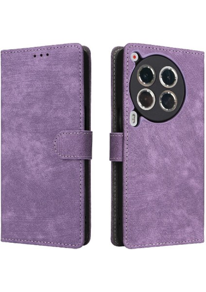 Tecno Camon 30 Premier 5g Flip Folio Cüzdan Pu Deri Kart Yuvaları Için Kılıf (Yurt Dışından)