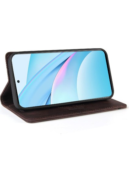 Xiaomi 10T Lite Premium Deri Kickstand Iki Kart Yuvaları Için Kılıf (Yurt Dışından)