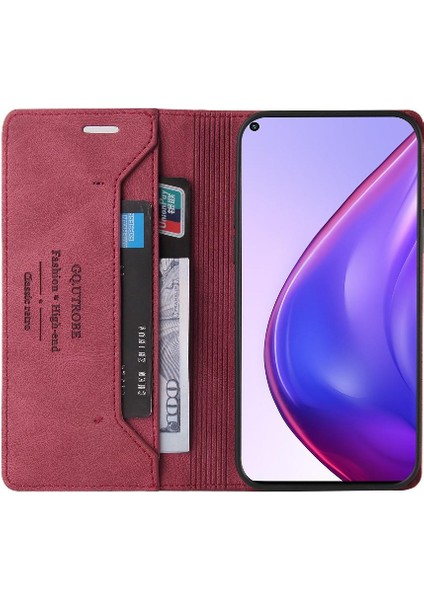 Redmi Için Kılıf K30S Premium Deri Iki Kart Yuvaları Kickstand (Yurt Dışından)