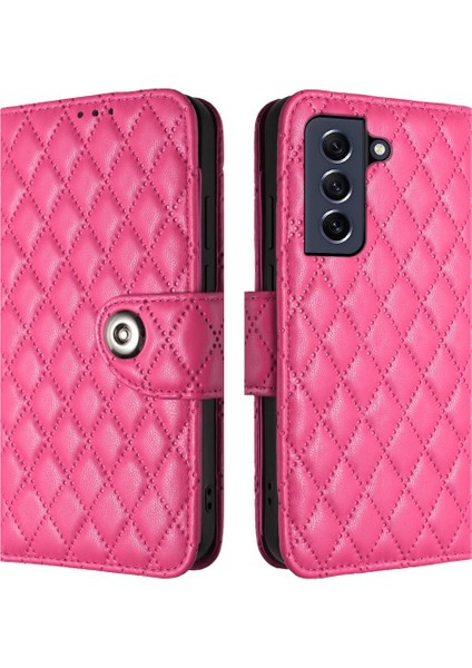 Samsung Galaxy S21 Fe 5g Için Kılıf Cüzdan Kapak Bilek Şerit Kart Tutucu (Yurt Dışından)