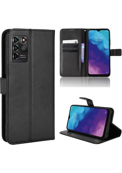 Zte Blade V30 Vita Kapak Kickstand Manyetik Cüzdan Kart Tutucu (Yurt Dışından)