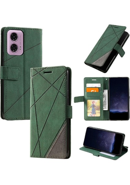 Motorola Moto G34 5g Cüzdan Flip Için Kılıf Folio Kart Tutucu Kickstand Pu (Yurt Dışından)