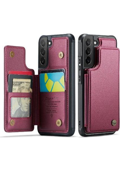 Samsung Galaxy S22 Kart Tutucu Ince Darbeye Pu Için Caseme Cüzdan Kılıf (Yurt Dışından)